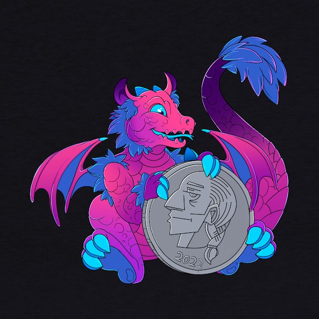 Bi Pride Pocket Dragon by TheMightyQ